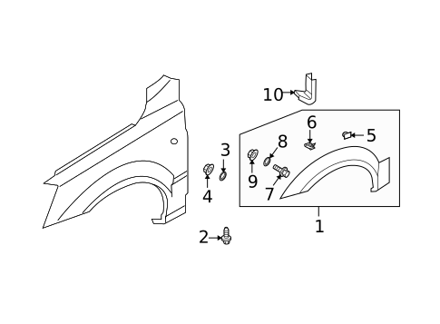 Exterior Trim - Fender for 2005 Kia Sorento #0