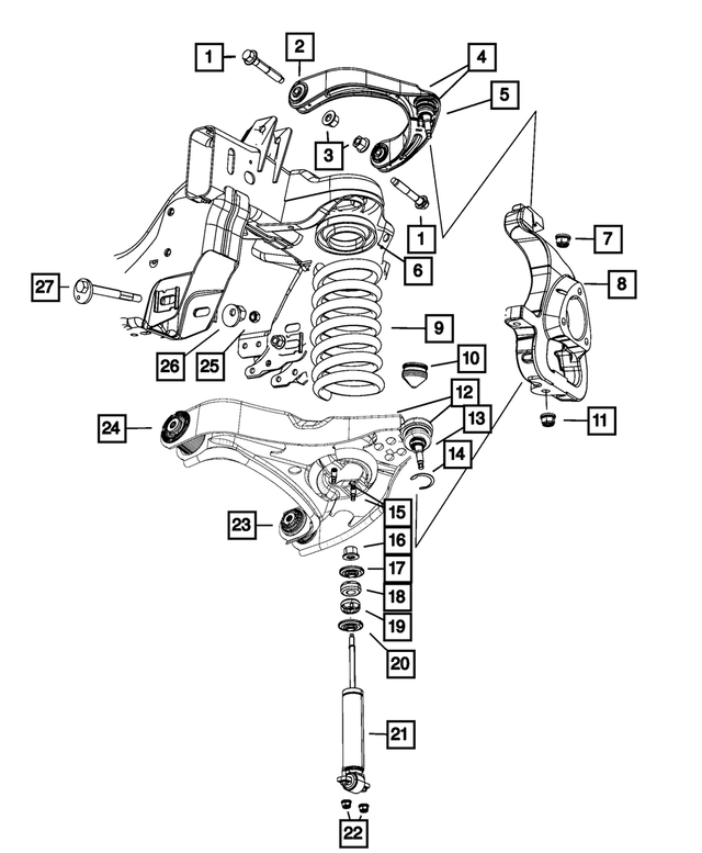 68051297AA - Front Suspension: Spring Isolator for Mopar Image image