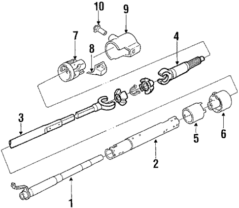 Tilt Steering Column Components for 1986 GMC Caballero #0