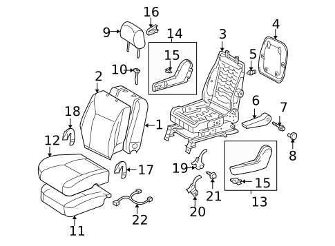 Front Seat Components for 2005 Toyota Sienna #9