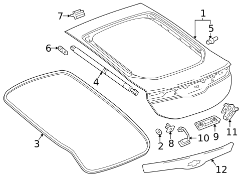 Liftgate for 2016 Chevrolet Volt #0