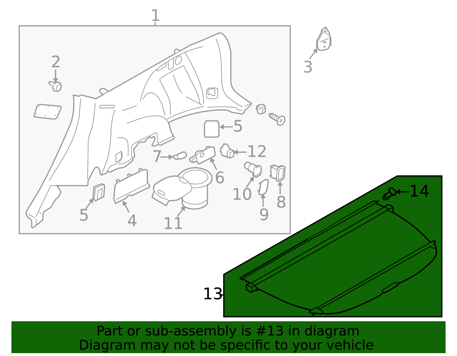 2009-2018 Subaru Forester Luggage Compartment Cover, Power Rear