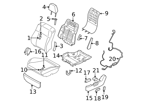 Front Seat Components for 2006 INFINITI M45 #2