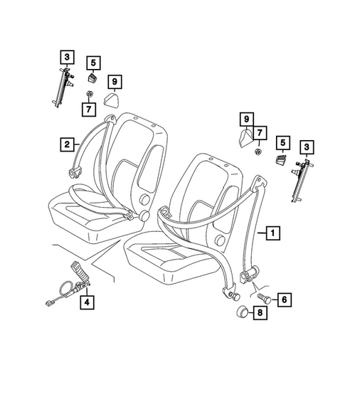 Seat Belts for 2025 Ram ProMaster EV #0