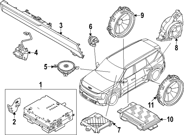 96300KL000 - : Inst Panel Speaker for Kia Image