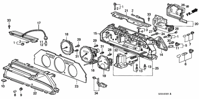 Meter Components (Nippon Seiki) for 1986 Honda Accord #0