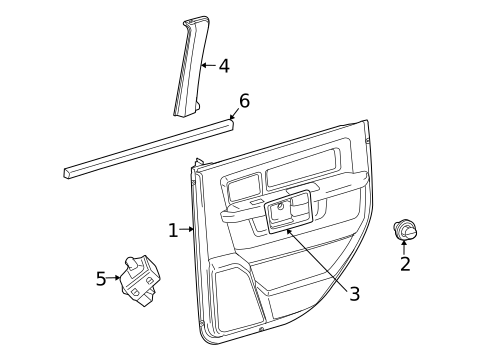 Interior Trim - Rear Door for 2012 Ram 2500 #0