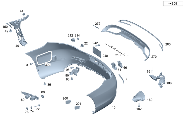 2058855803 - Special Equipment: Trim, Bumper for Mercedes-Benz: C43 AMG, C63 AMG, C63 AMG S Image image