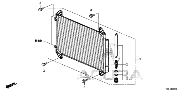 A/C Condenser for 2014 Acura MDX #0
