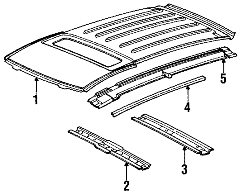 Roof & Components for 1991 Oldsmobile Custom Cruiser #0