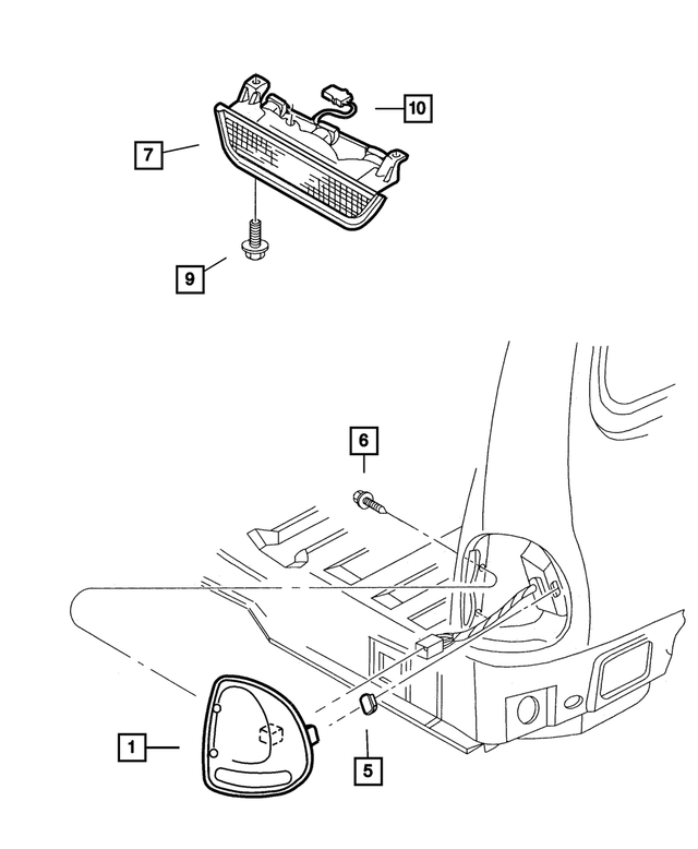 V4576244AB - Electrical: Tail Stop Turn Lamp, Right for Mopar Image