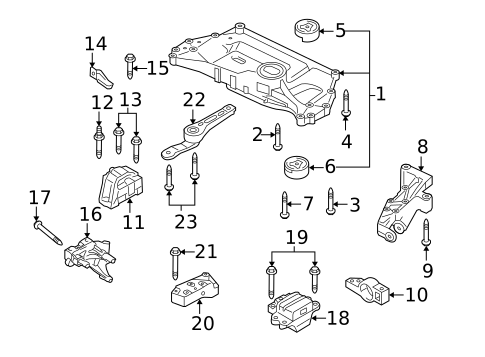 Engine & Trans Mounting for 2012 Volkswagen Jetta #5