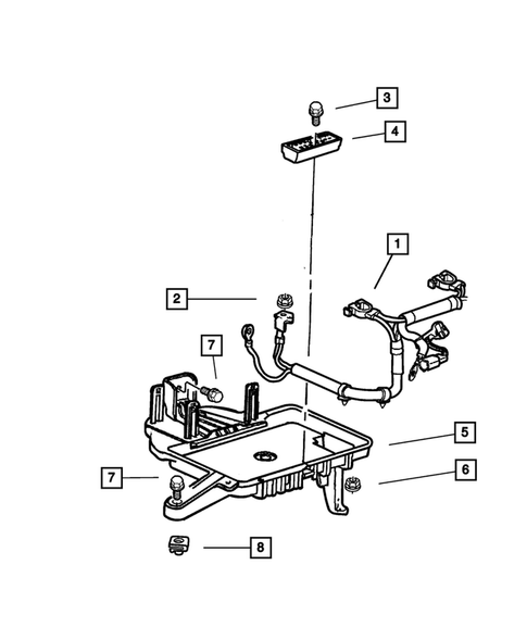 Battery Tray and Cables for 2004 Jeep Grand Cherokee #0