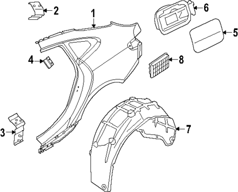 Quarter Panel & Components for 2025 BMW 228 xDrive Gran Coupe #0