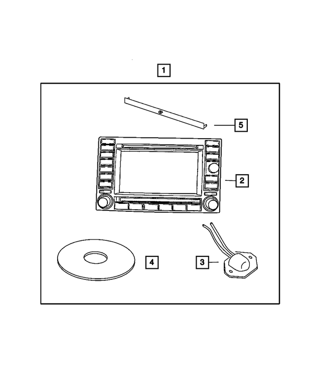 5064184AD - Mopar Accessories - Component Parts: Am/fm Cd W/nav/dvd &amp; Cd-ctrl Radio for Mopar Image image