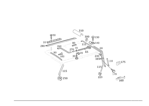 Cable, Sliding Rails for 2006 Mercedes-Benz G55 AMG #0