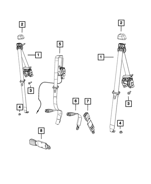 Seat Belts for 2018 Jeep Wrangler JK #0