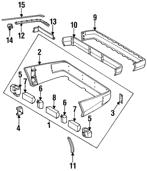 Bumper & Components - Rear for 1992 Mercedes-Benz 300 TE #0