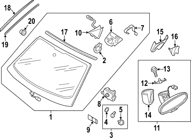 4K0907231MTR - Body: Lane Assist Cmra Tape for Audi Image