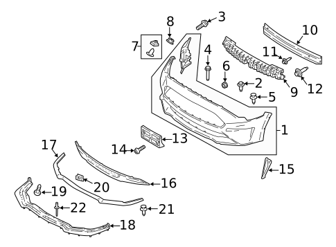 Bumper & Components - Front for 2020 Ford Mustang #0