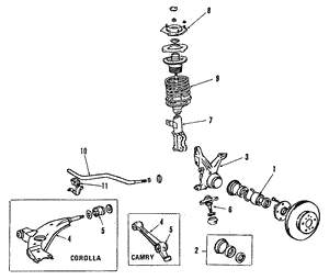 Parts Catalog | Modern Toyota | Front Suspension for 1992