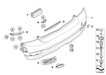 51127199878 - Vehicle Trim: Bumper Trim Panel, Primed, Rear for Mini Image
