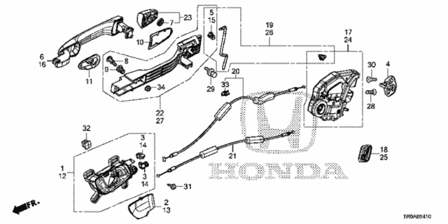 Rear Door Locks - Outer Handle for 2013 Honda Civic #0