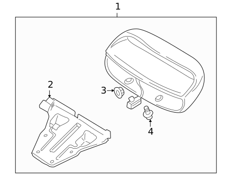 High Mounted Stop Lamp for 2003 Kia Spectra #0