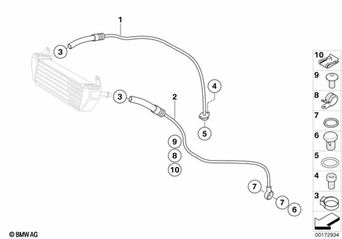 Oil Cooler Lines for 2007 BMW-Motorrad R 1200 ST #0