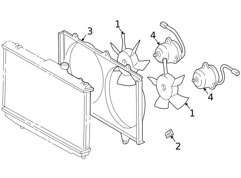Cooling Fan for 2000 Toyota Corolla #0