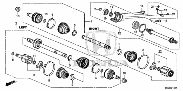 Driveshaft - Half Shaft (2.4L) for 2012 Honda Civic #0