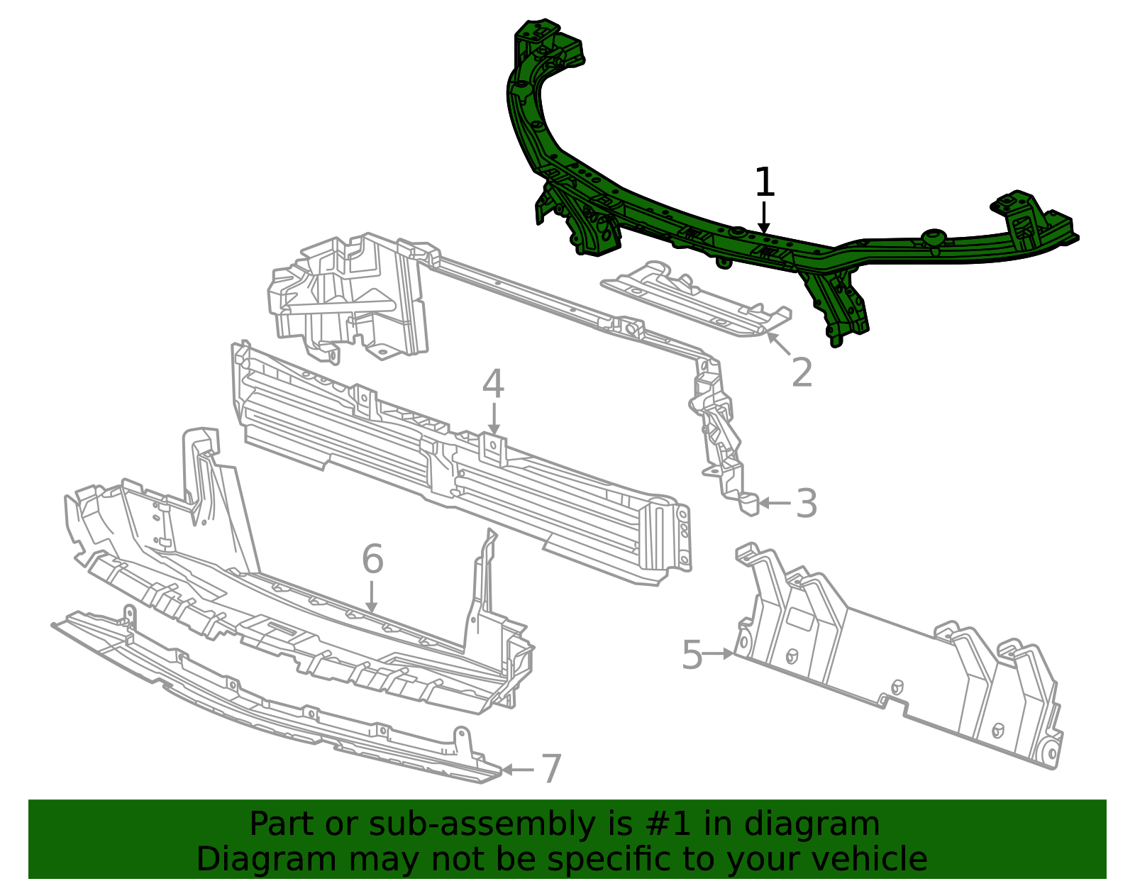 2024-2026 Chevrolet Blazer EV Upper Tie Bar 87815469 GM | GMPartsDirect.com