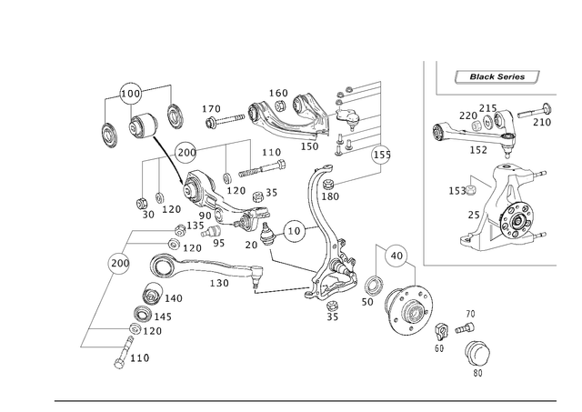 2303303307 - Front Axle: Transverse Control Arm for Mercedes-Benz: SL500, SL55 AMG, SL550, SL600, SL63 AMG, SL65 AMG Image image