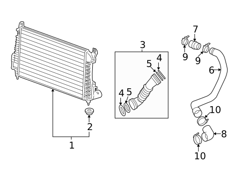 Intercooler for 2010 GMC Sierra 2500 HD #0