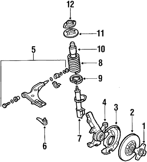 Suspension Components for 1989 Mercury Tracer #1