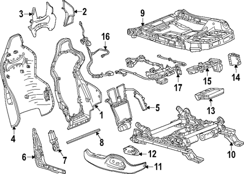 Passenger Seat Components for 2025 Chevrolet Corvette #6
