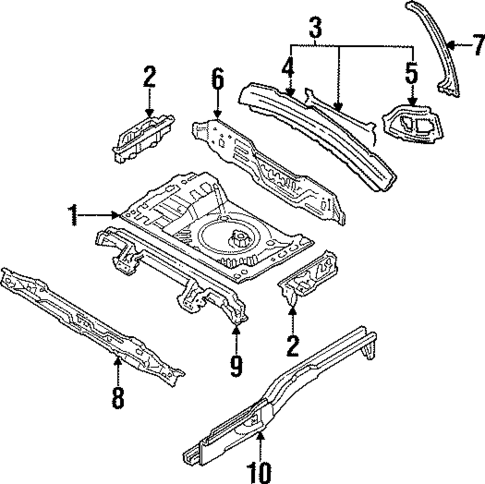 Rear Body for 1994 Mazda 323 #0