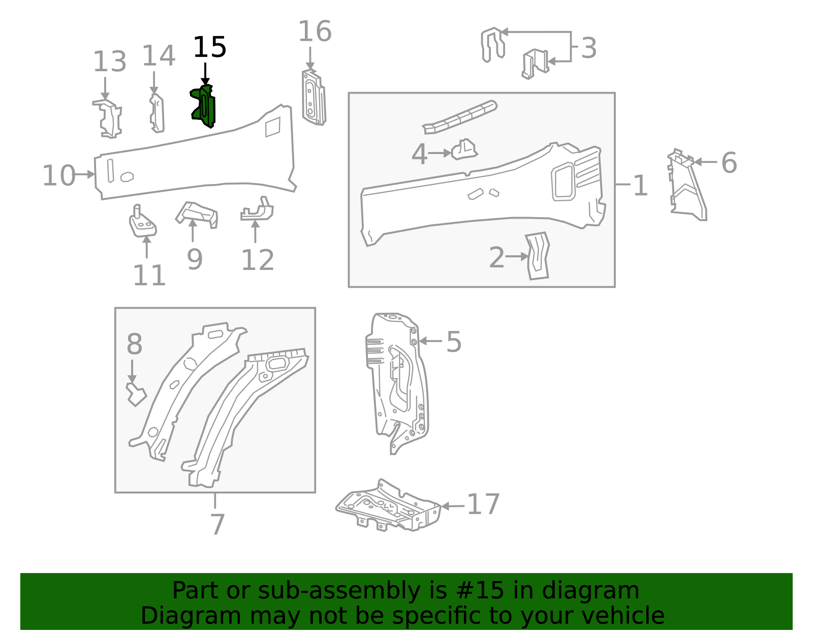 2019-2025 GM Passenger Side Fender Rail Reinforcement 84313908 | Shop ...