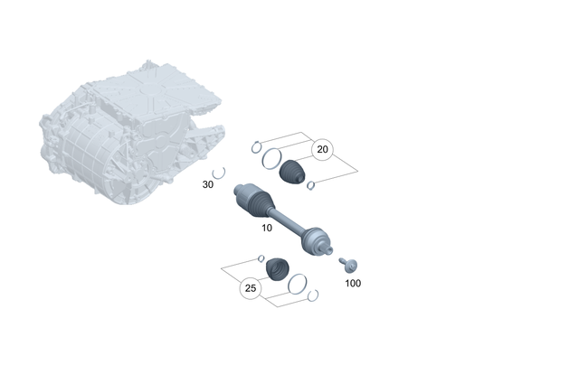 2973500602 - Rear Axle: Rear Axle Shaft for Mercedes-Benz: EQE 350, EQE 350+, EQE 500, EQE AMG, EQS 450, EQS 450+, EQS 580, EQS AMG Image image
