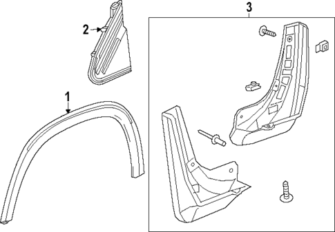 Exterior Trim - Fender for 2024 Chevrolet Traverse #0