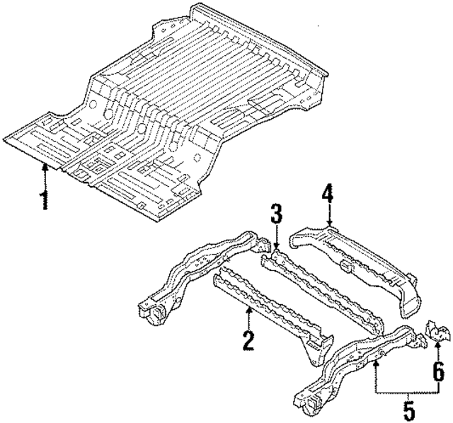 LA0153880E - : Rear Side Member Bracket for Mazda Image