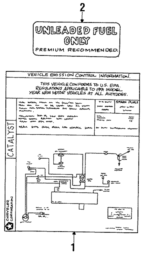 Labels for 1995 Chrysler New Yorker #0