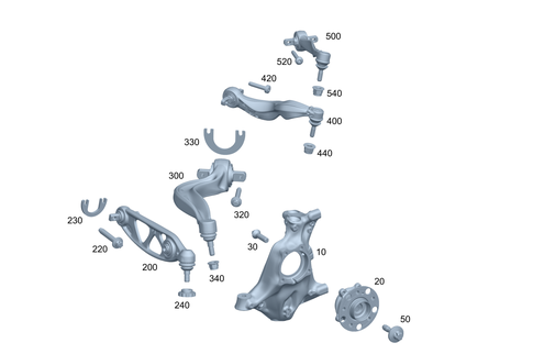 Steering Knuckle and Transverse Control Arm for 2025 Mercedes-Benz AMG GT 63 Pro #0