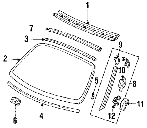 Reveal Moldings for 1992 Acura Integra #1