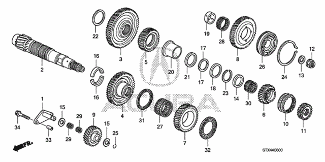 AT Countershaft for 2008 Acura MDX #0