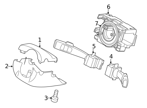 Shroud, Switches & Levers for 2013 Volvo XC60 #0