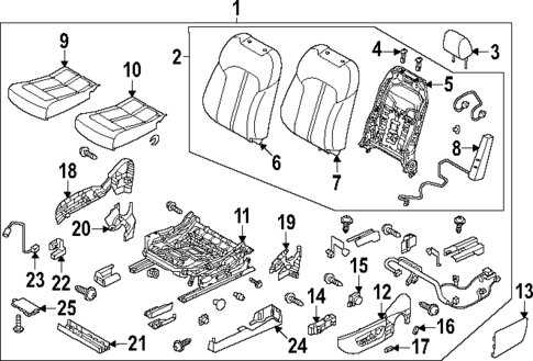 Driver Seat Components for 2024 Mazda CX-90 #1