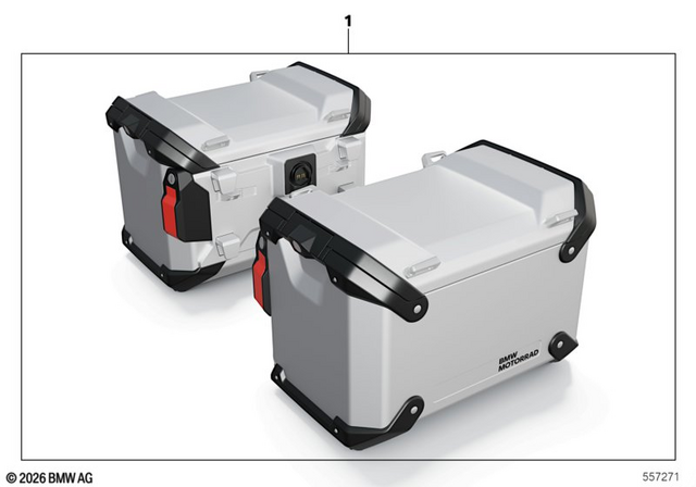 77419444364 - : Case Aluminum Right - US for BMW-Motorrad Image