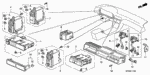 91555SM4003 - Electrical/Exhaust/Heater/Fuel: CLIP, CONNECTOR (RED) for Acura Image