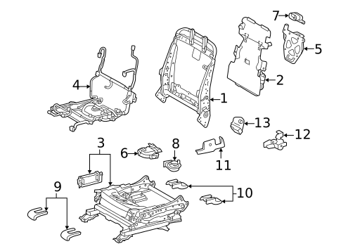 Driver Seat Components for 2018 Lexus GS F #5